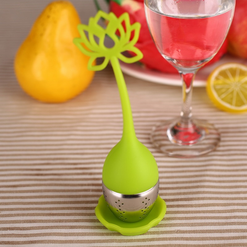 1pc silikon te infuser rustfritt stål teatea sil til bryggeenhet urte krydder filter kjøkkenverktøy