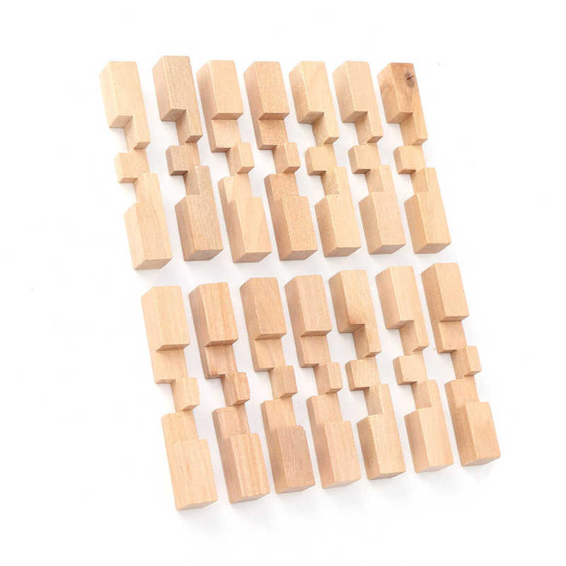 Wooden Unlock Toys Intellectual Development Wooden Interlock Puzzles for the Elderly