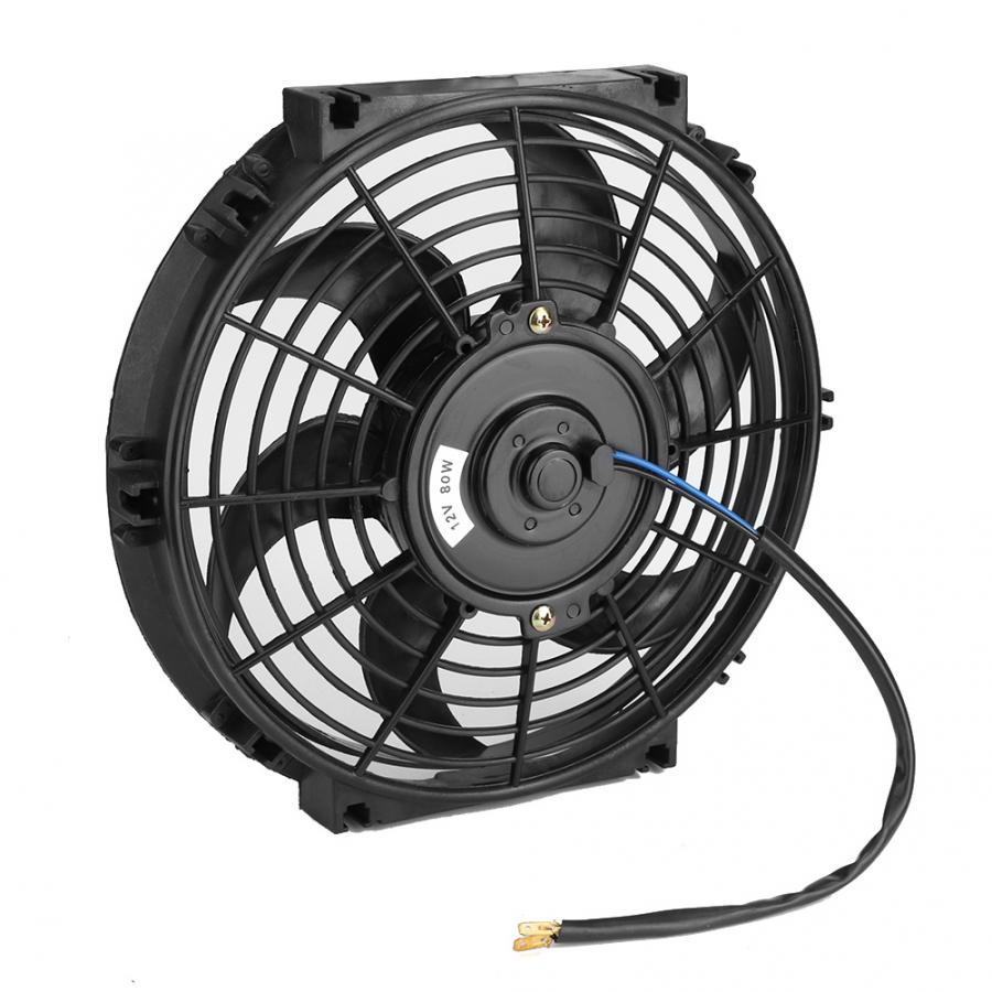 10in Electric Radiator Slim Fan Push/Pull 12V with Installation Accessories Cooling Fan Universal Fan Car Accessories