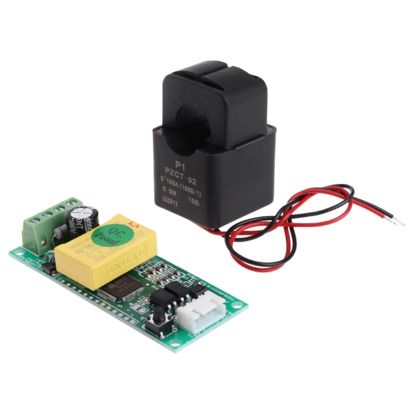 1 Set PZEM-004T Stroom Spanning Multimeter Module 80-260V 100A + Split-Core Transformator