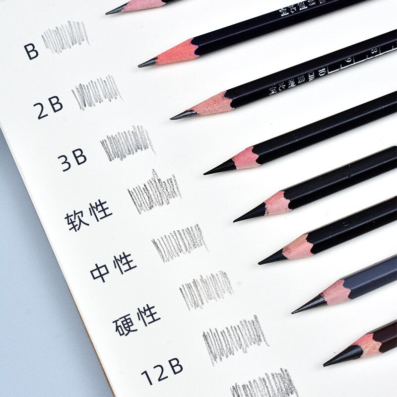 Matite per schizzi professionali disegno HB 2H B 2B 3B 4B 5B 6B 7B 8B 10B 12B 14B matite di cancelleria per arte a carbone morbido medio duro