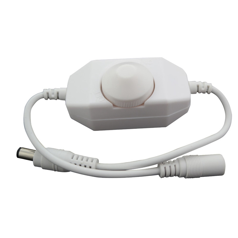 LED Dimmer 12V 2A 24W Knob LED Dimmer Inline Dimming Switch ON OFF for Single Color 2835 5050 COB LED Strip Light DC Dimer