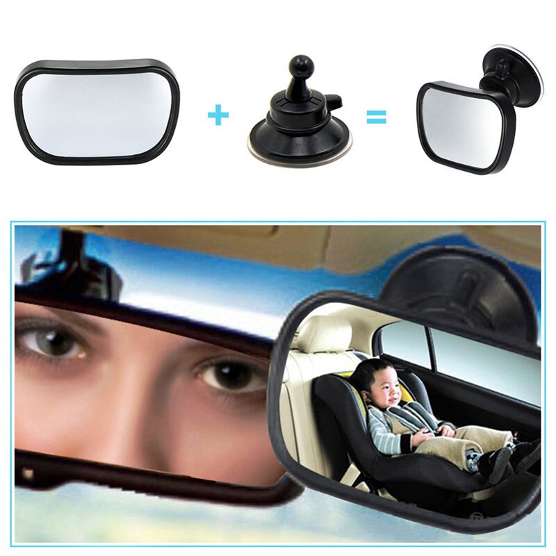 Mini auto achterbank baby view spiegel 2 in 1 baby achterbank bolle spiegel verstelbare auto baby kindermonitor veiligheid achteruitrijveiligheidszitje