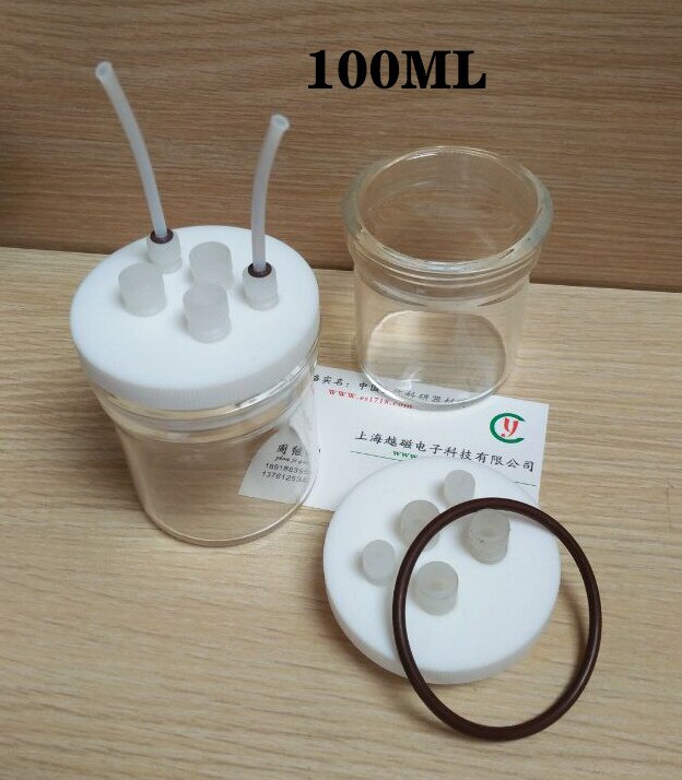 C001 sealed cell, straight five hole sealed cell, three electrode system. Electrochemical electrode.: 100ML