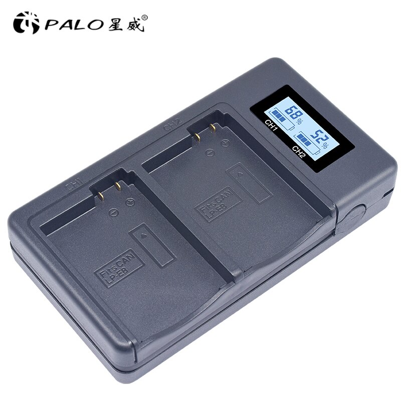 PALO 1 pcs LP-E8 digital battery charger lp e8 LCD intelligent Dual USB charger display lpe8 digital For Canon LP-E8 dedicated