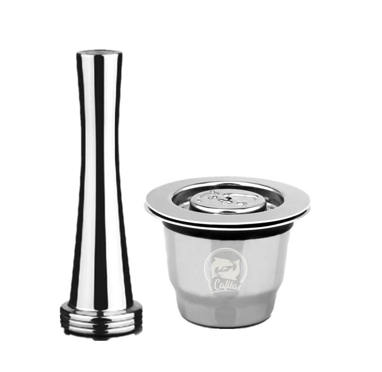 Capsules Rechargeables Nespresso 50 Ml – Acier Inox 304 + Cuillère & Brosse – Lot 3