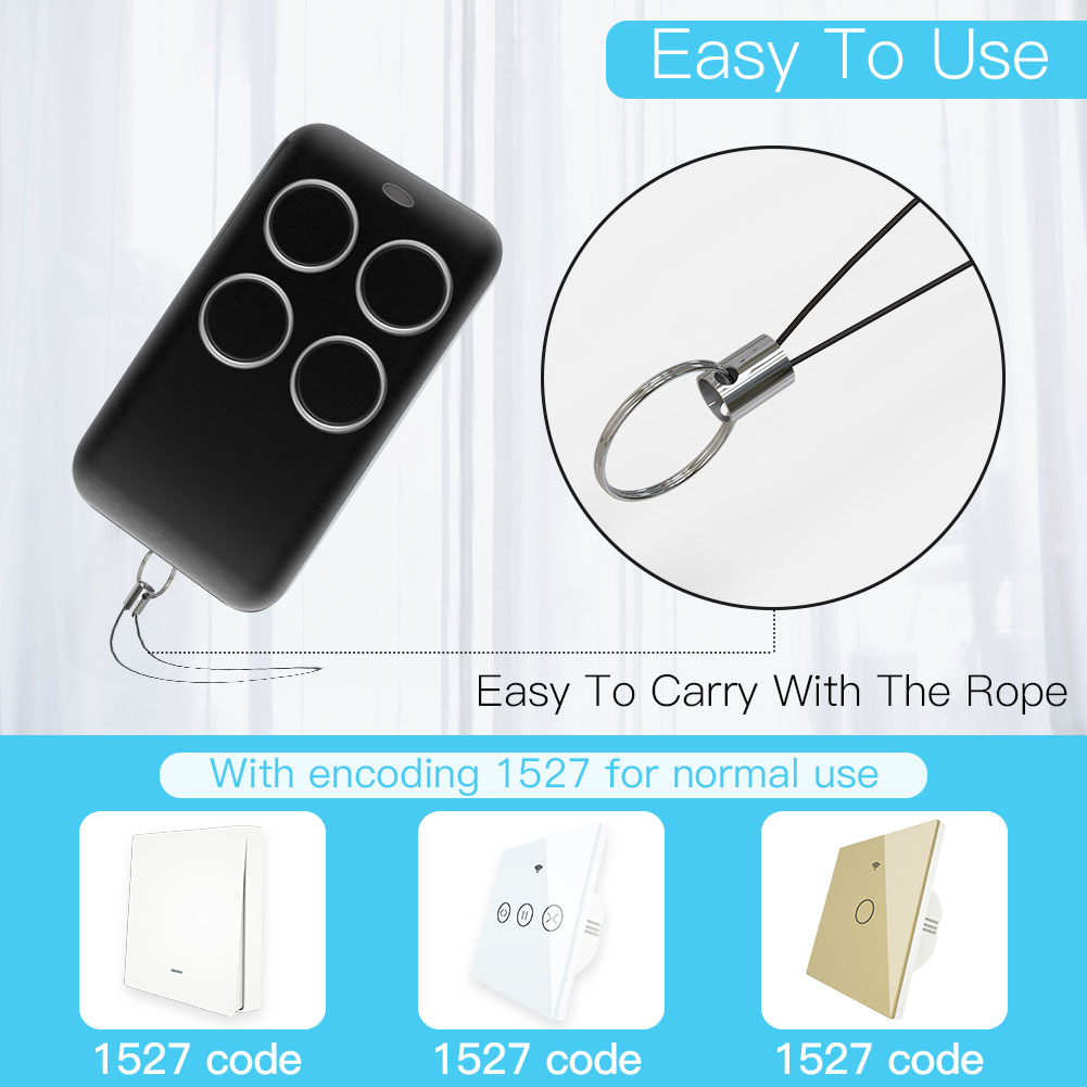 Wireless RF Receiver Learning Code Decoder 433MHz Remote Control Key 4 Channel Controller DIY Key for Switch Encoding 1527