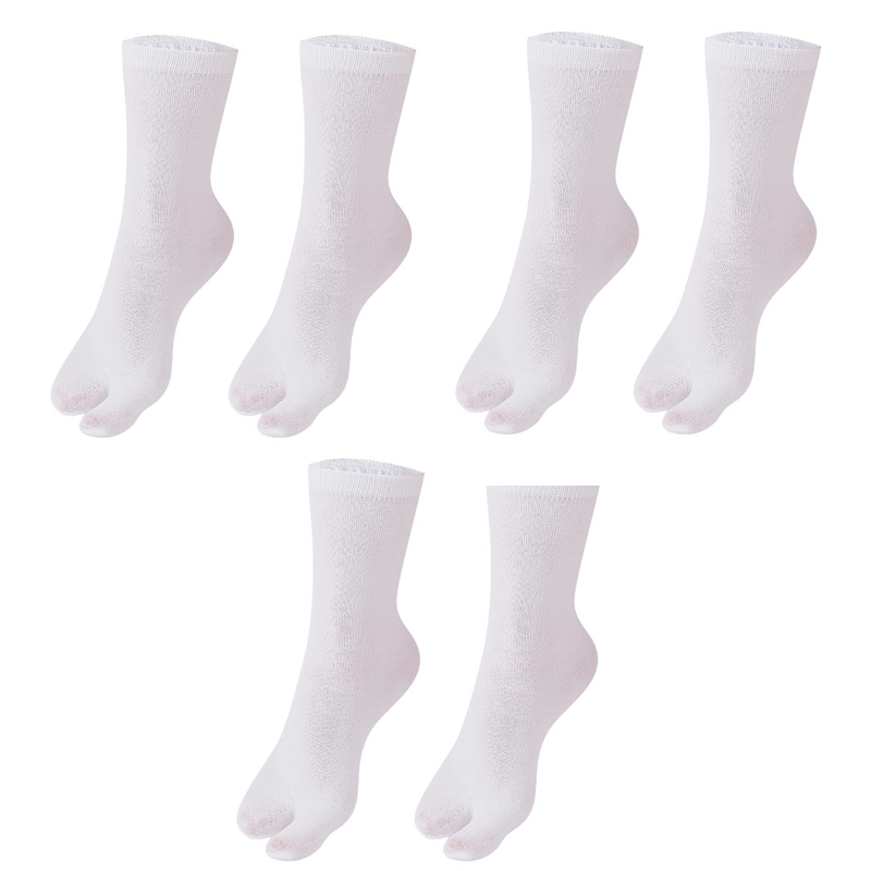 3Pairs/Lot Japanese Style Tabi Toe Socks Cotton Men Women Bamboo Fiber Deodorant Breathable Separate Kimono Flip FlopTwo Fingers