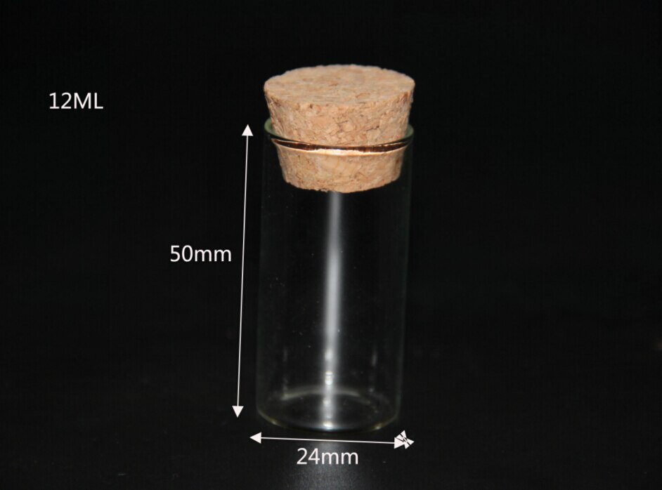 3Stck 5/8/10/12/14ml glas reagenzglas klar Mini glas flasche mit kork Kleine transparent wünschen Dekorative glas