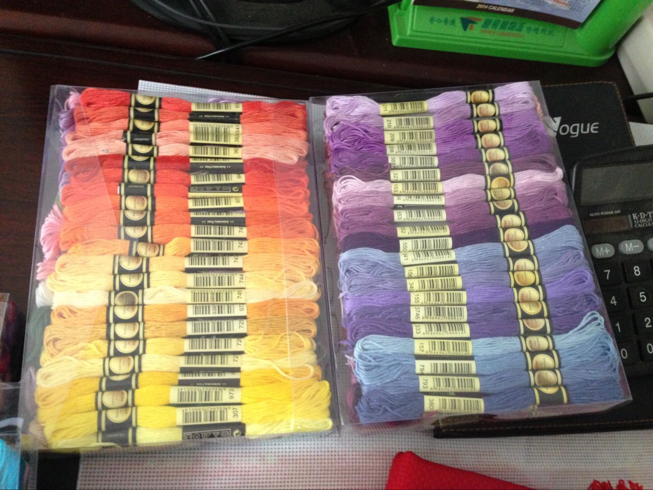 Fast Embroidery Floss Cross Stitch Floss Yarn Thread 447 pieces Similar DMC Thread oneroom two label/one label 8: Two label 447pcs