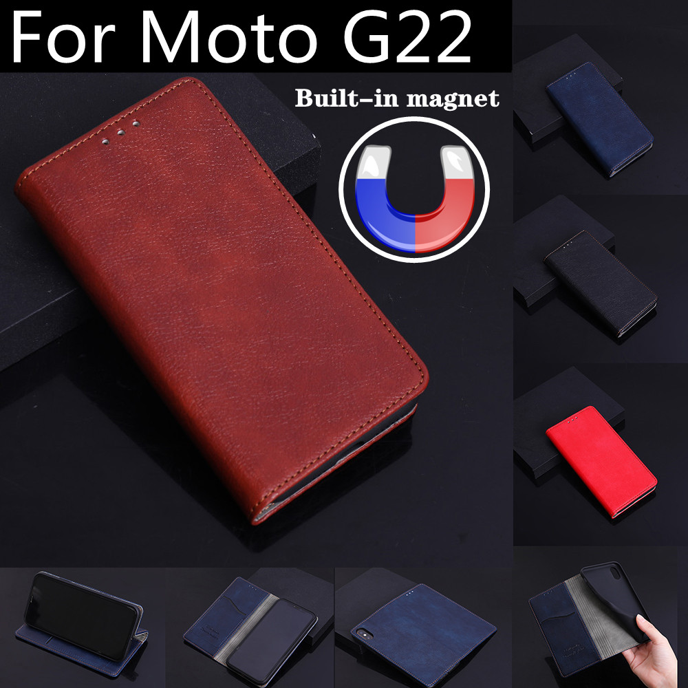 Voor Motorola G22 Case Moto G22 Cover Magnetische Kaart Flip Lederen Telefoon Shell Boek Voor Moto G22 G 22 MotoG22 case Back Skin Pouch