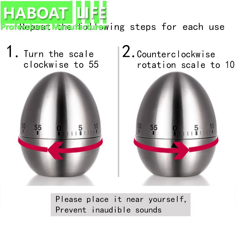Mechanische Ei Kookwekker Koken Timer Alarm 60 Minuten Rvs Keukengerei Keuken Gadgets Timer D
