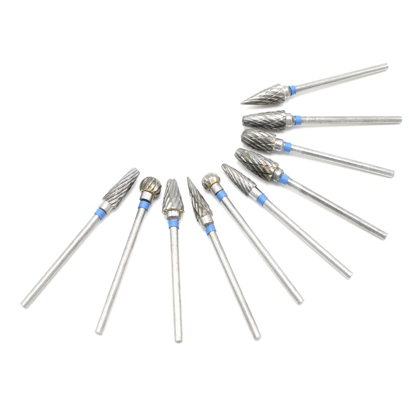 Têtes de meulage dentaire en acier au tungstène, 10 pièces, fraises de polissage des dents, de laboratoire dentaire, broyeur, équipement de dentisterie
