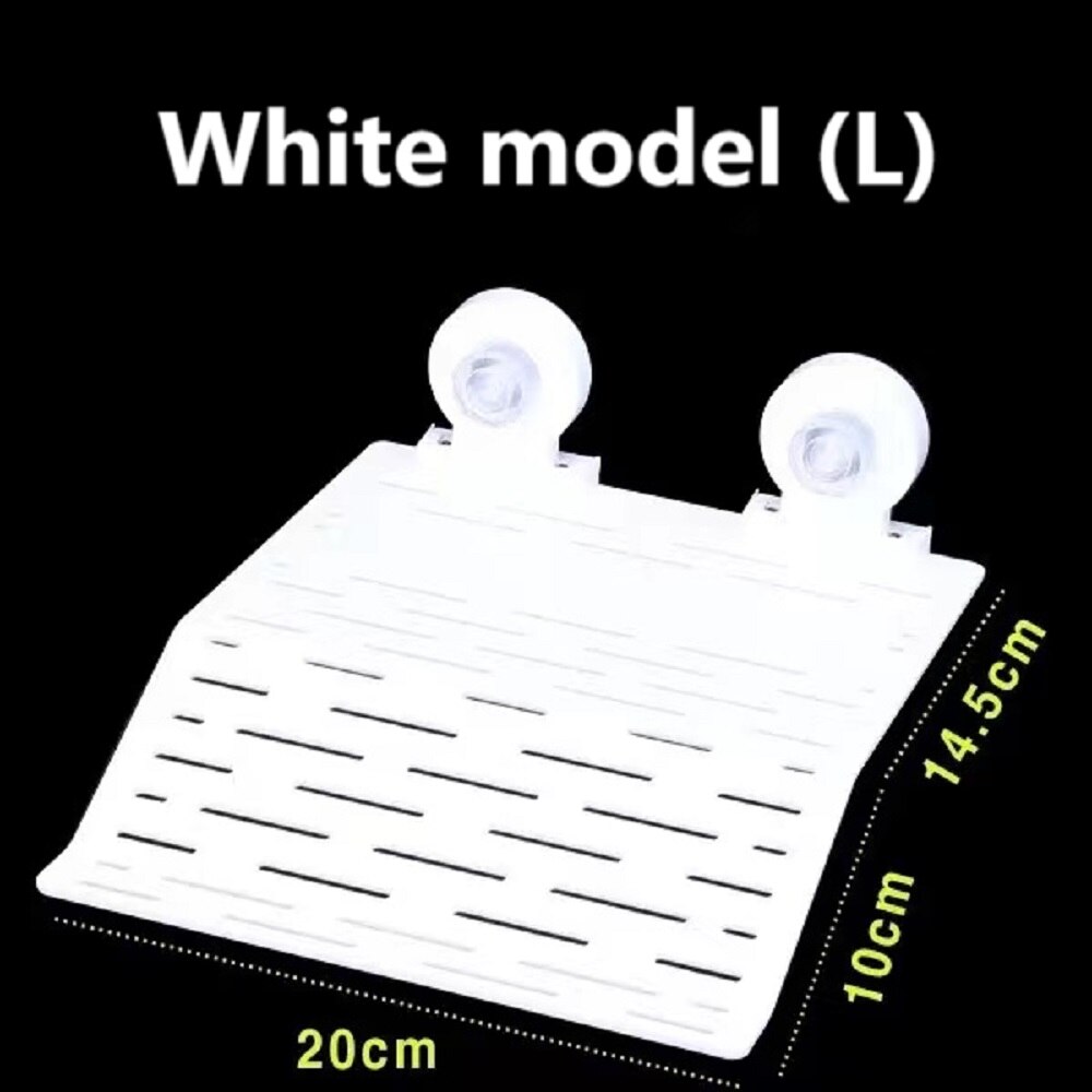 Small Turtle Basking Platform Reptile Ladder Rest Platform Fish Tank Museum Turtle Dock Small Reptile Floating Decoration: L white