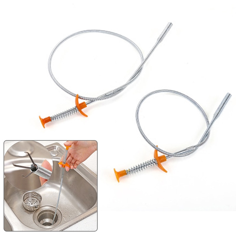 Dust Sewer Cleaner Adjustable Home Toilet Folding Garbage Clip Dredger Blockage Tool Kitchen Sewer Cleaning Tool For Home Diy