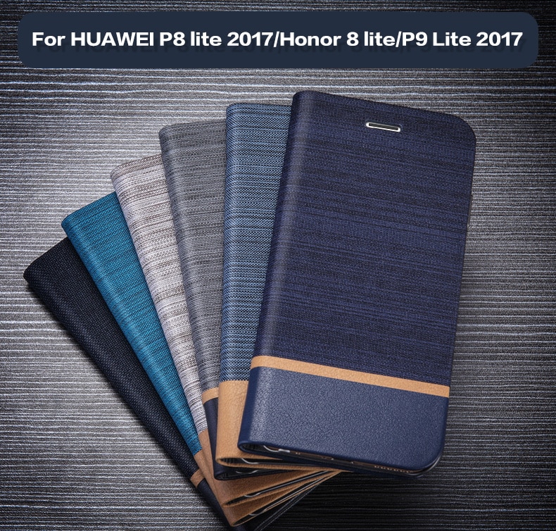 Voor huawei  p8 lite flip book case voor huawei honor 8 lite  p9 lite business leren case zachte tpu siliconen achterkant