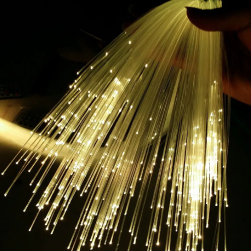 Luz de fibra óptica com brilho final, 2 ~ 4 metros, cabo de fibra óptica de 0.75mm para todos os tipos de motor de luz led, faça você mesmo, céu estrelado, casa decorativa