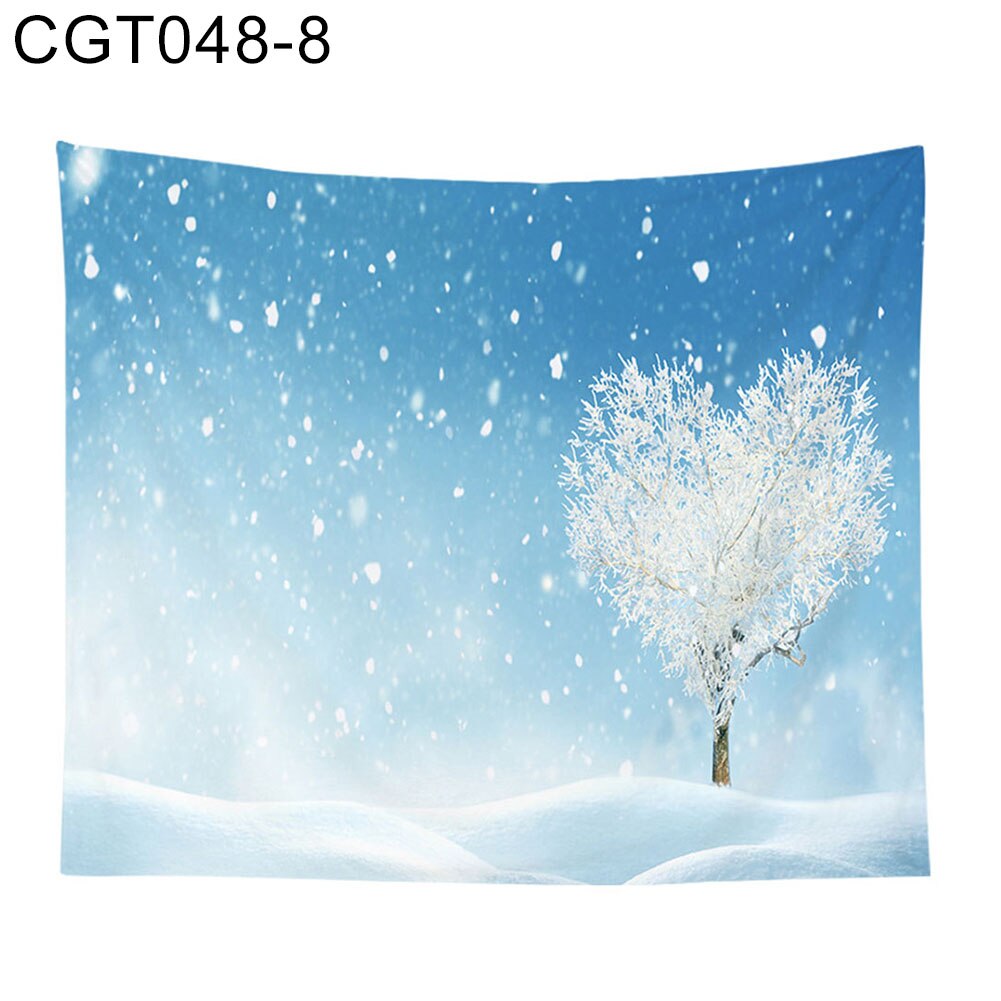 Kerst wandtapijt kerstboom print wandtapijt tapijt tafelkleed slaapkamerdecoratie achtergronddoek tapisserie: 8