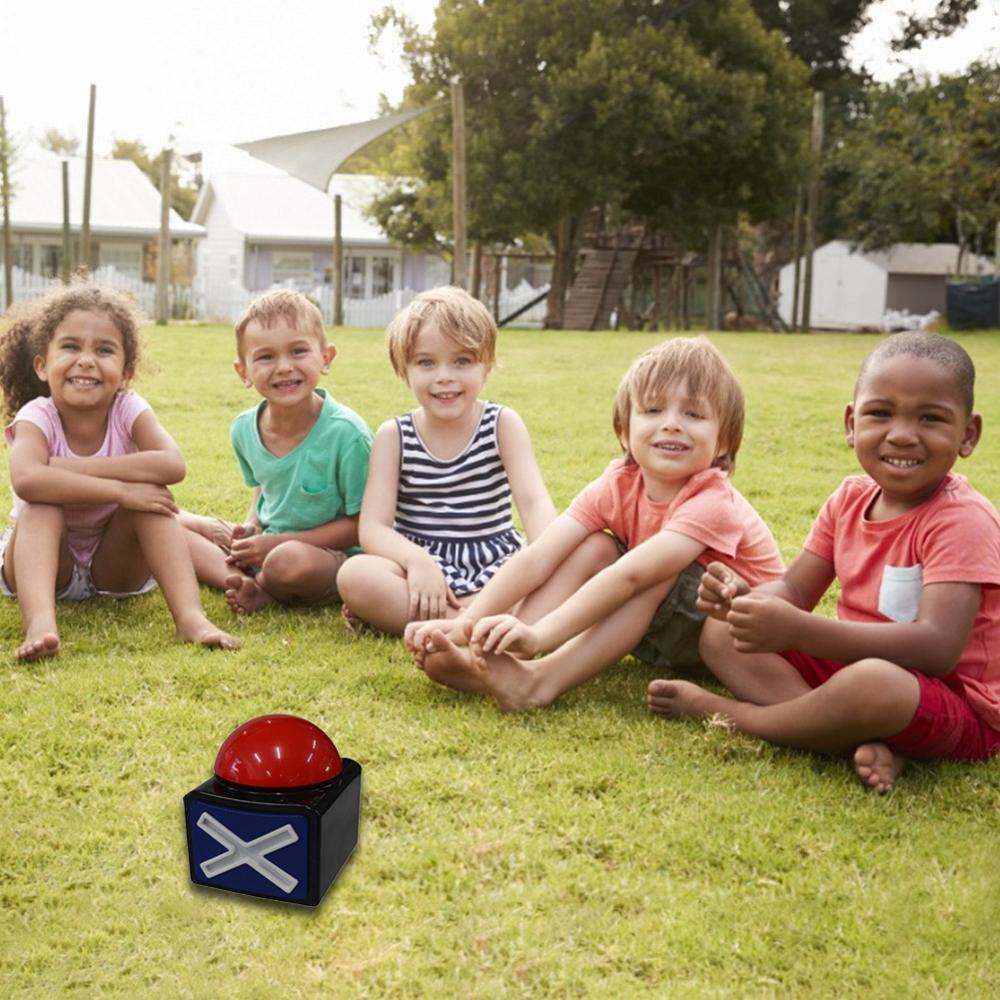 Game Answer Buzzers Alarm Buttons with Sound Light Funny Party Quiz Contest Answer Button Props Game Show Buzzers for Adults