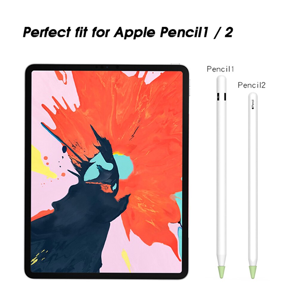 8pcs Silicone Replacement Tip Case Nib Protective Cover Skin for Apple Pencil 1st 2nd Touchscreen Stylus Pen Case