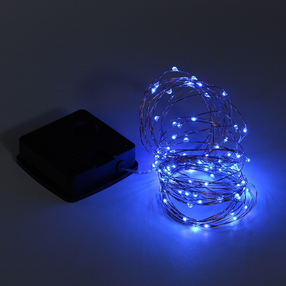 5m 50lights Outdoor Solar Powered Copper Wire Light String Fairy Party Decor