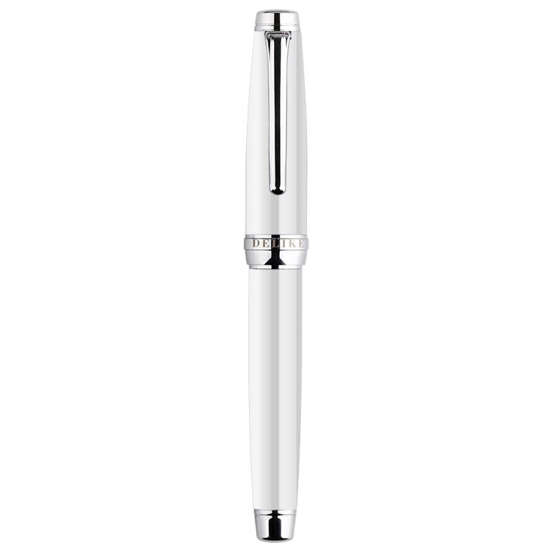 MoonMan-pluma estilográfica de Metal para estudiantes, suministros escolares de oficina, escritura, tinta suave, vitalidad juvenil, a la , DELIKE-3: White / EF 0.38mm