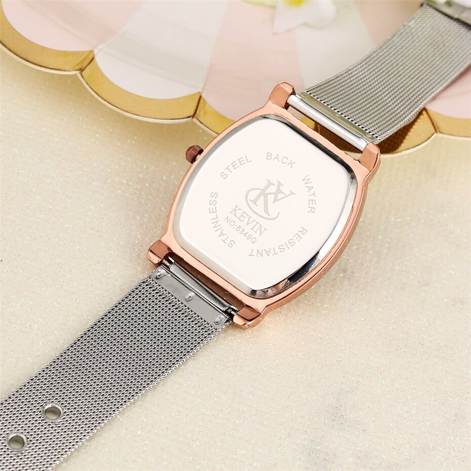 KEVIN Watch Couple Stainless Steel Wristwatch Quartz Movement Casual Men/Women Pin Buckle Watches Lovers Watch