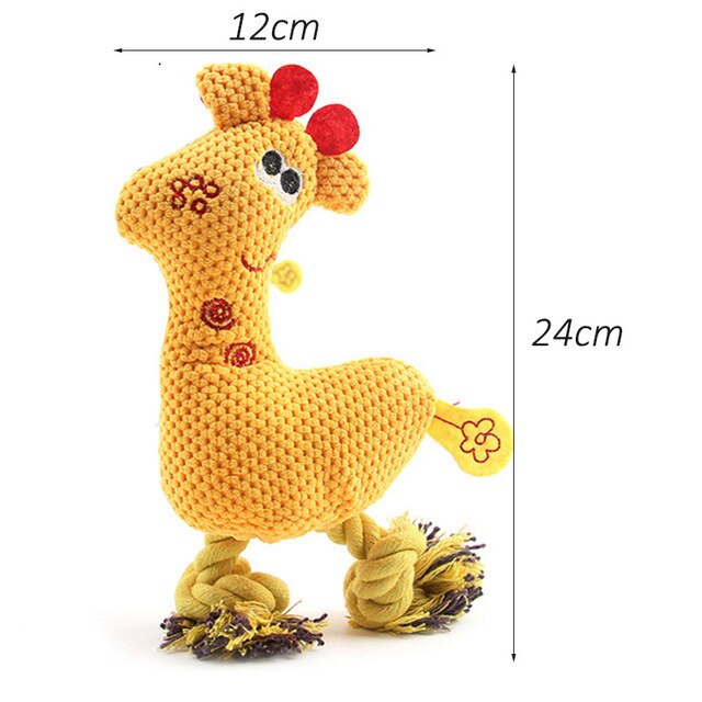 Mordedores de juguete para perros pequeños, mordedores de Flamenco de peluche, Chihuahua, Bulldog Francés, sonido chirriante interactivo, suministros para Mascotas: Yellow chick