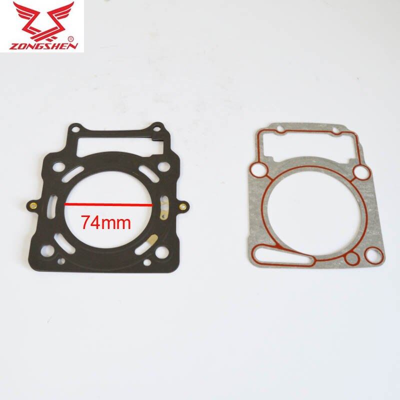 zongshen CBS250 CBS300 300cc engine gasket motorcycle bike cylinder gasket 74mm ZS174MM 250cc 70mm XGJ300R: cbs300 cylinder