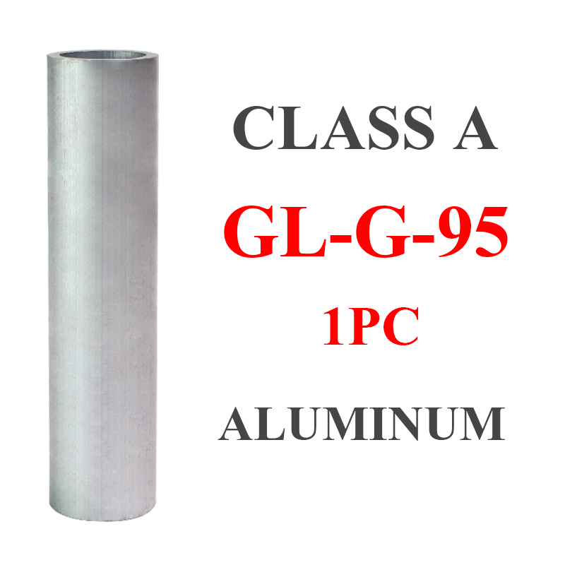 Connecteur de cosse de Tube, en aluminium, sans fil d'isolation, trou de câble, manchon de connexion, Terminal à sertir, 1 pièce, série GL: GL-G-95
