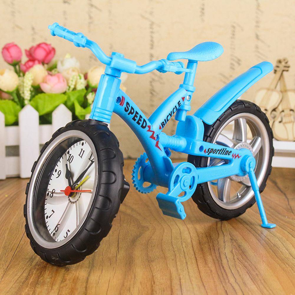 Miniatuur fiets in de vorm van een fiets, wekker met tijdweergave, decoratie voor studenten, wekker voor thuis, kantoor, horloge
