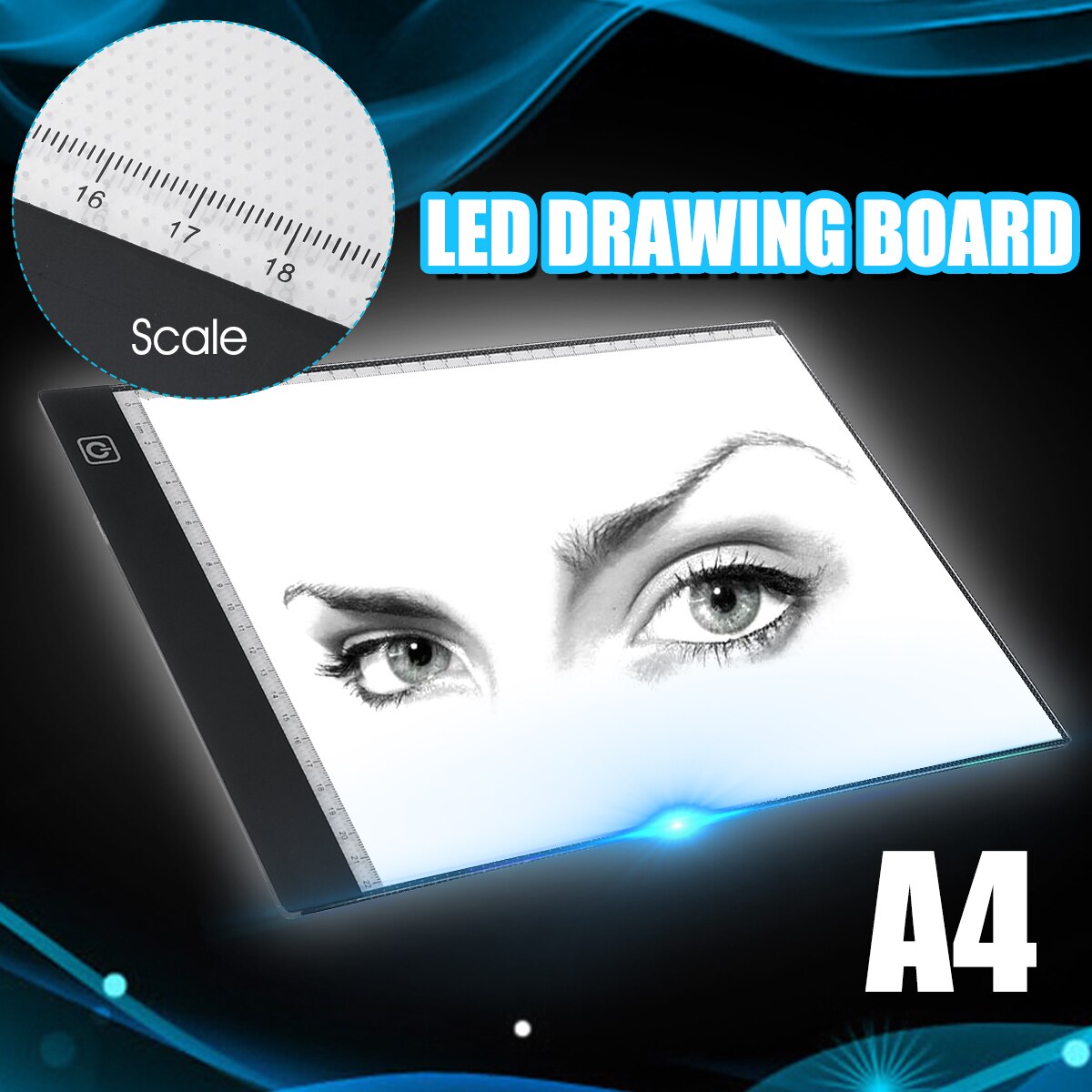LEORY A4 Graphics Tablet LED Drawing Tablet Art Stencil Drawing Board Light Box Tracing Table Pad Electronics Writing Tablet