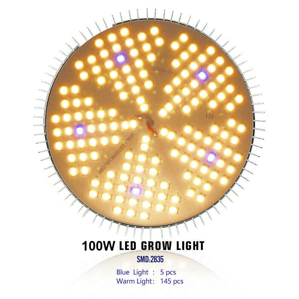 100W Warm White LED Grow Light 150LEDs Plant Lamp Fito Led Bulb for Plants Flowers Garden Vegs E27