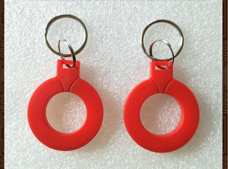 50PCS 13.56MHZ CPU keychain CPU elevator card FM1208-10 cpu keyfobs: Red