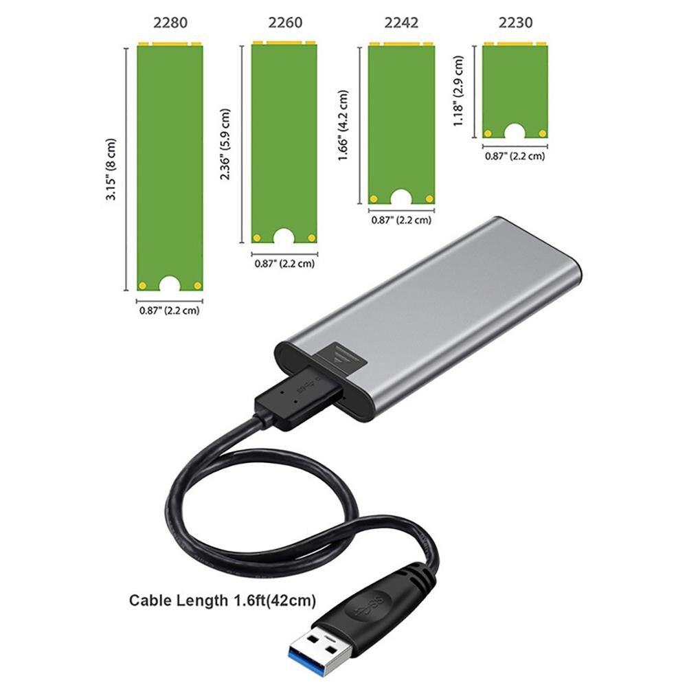 2.5Inch M.2SSD Hdd Behuizing Case Ssd Solid State Disc Uasp Ondersteuning SATA3 Om USB3.0 Hdd Hard Drive Disk Shell ngff 6Gps