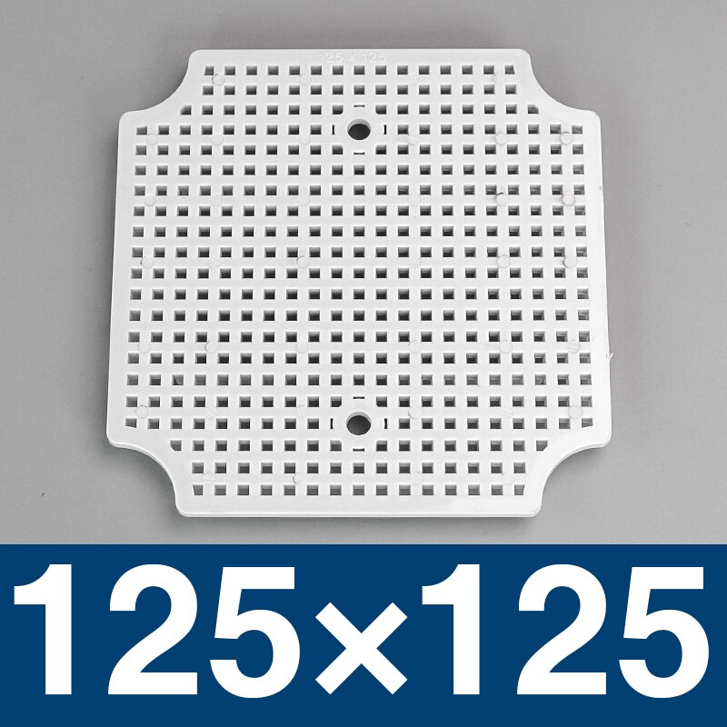 Outdoor Waterproof Junction Box Base Plate ABS Monitoring Waterproof Box Fixed Base Plate IP67 honeycomb mounting base plate: 125x125