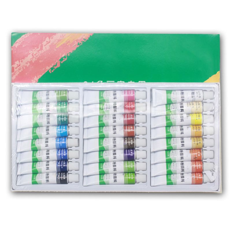 12ml 12/24 Colors Gouache Paint Tubes Set Draw Painting Pigment Painting Art Supplies: 24