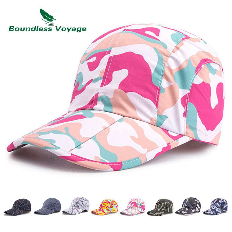 Casquette de Baseball pour hommes et femmes, Voyage sans limite, plage, , séchage rapide, pliable, Sport, respirant, pour l'extérieur: Camo pink
