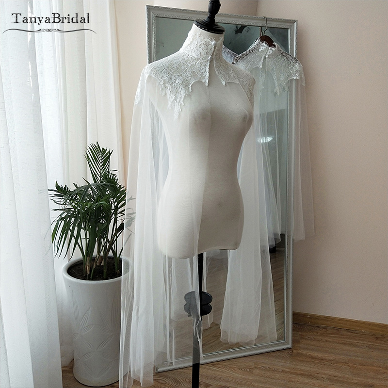 Braut Jacke Weiß Hochzeit Spitze Cape Achselzucken Produktbild-Vorschau 13