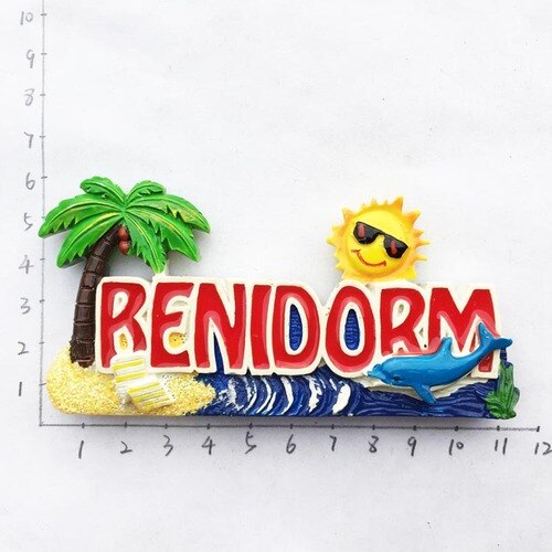Fridge Magnets Souvenirs Benidorm Torrevieja Spain Magnetic Sticker Refrigerator Paste Home Decor 3D Resin Craft Idea: Benidorm 7