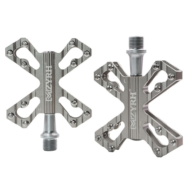 MZYRH 503 Bicycle Pedals MTB Mountain Bike 3Bearing Pedal CNC Machined Aluminum Alloy Ultralight Pedals Road Bicycle Accessories: MZ-503 Silver