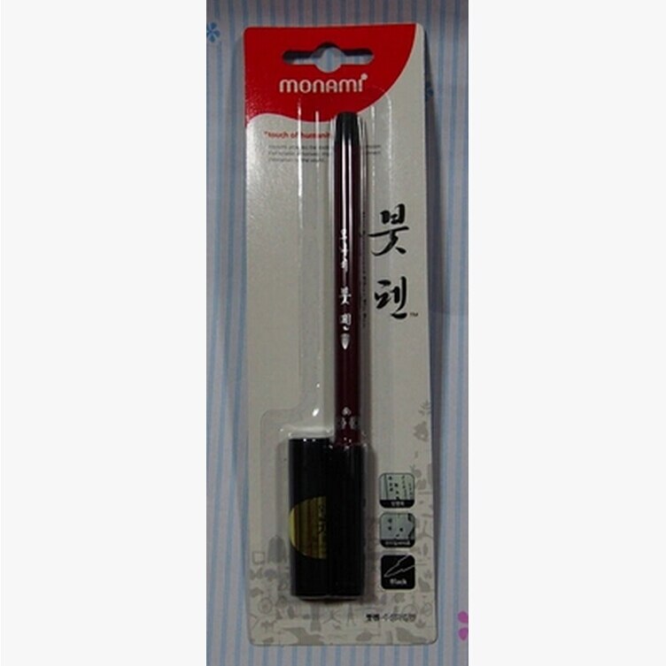 Korea Monami refillable medium regular script calligraphy pen with a bottle of ink elastic calligraphy brush