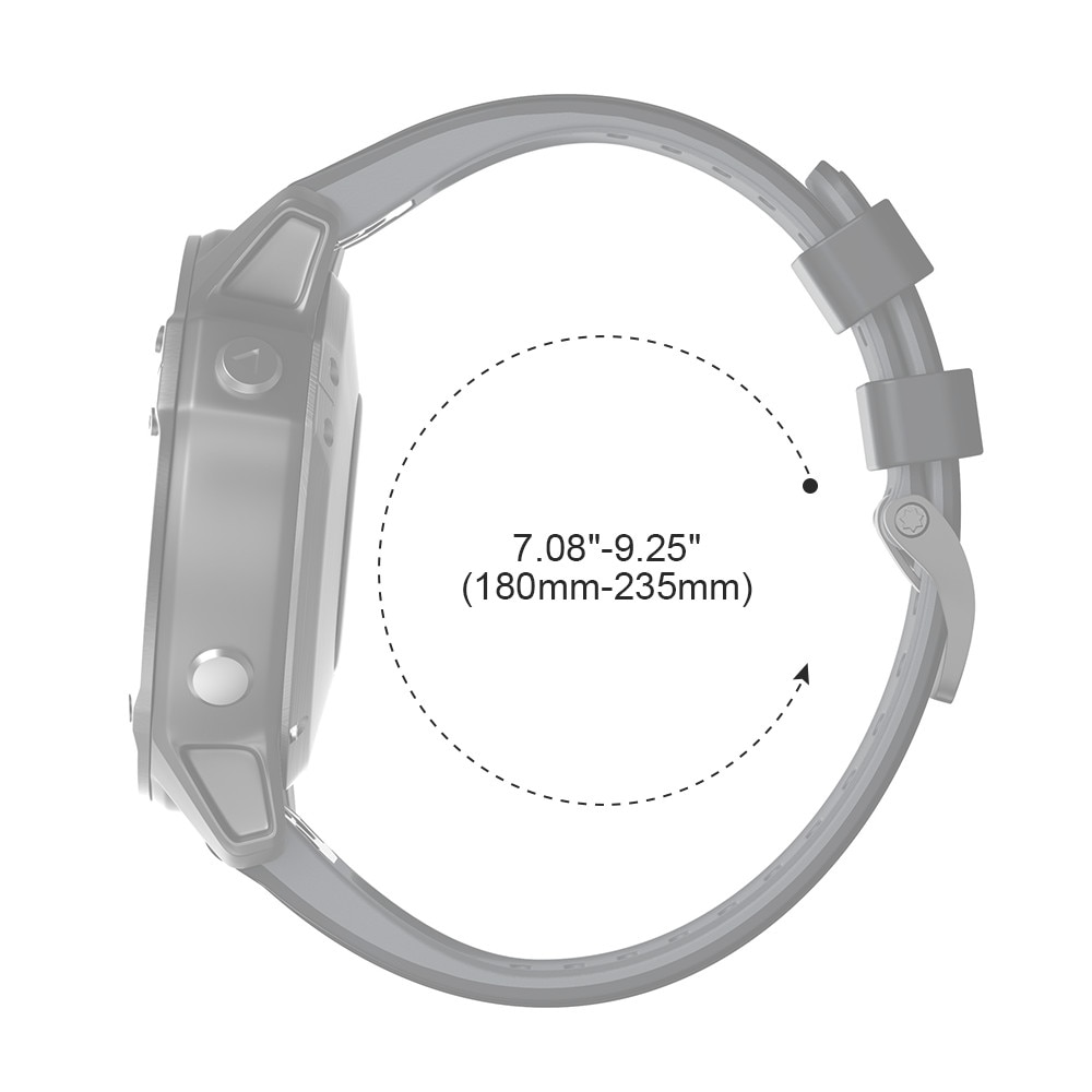 Anbest 26mm silikon klokkerem for fenix 6x 5x sport silikon klokkerem med hurtigreim for fenix 5x 3 3 hr