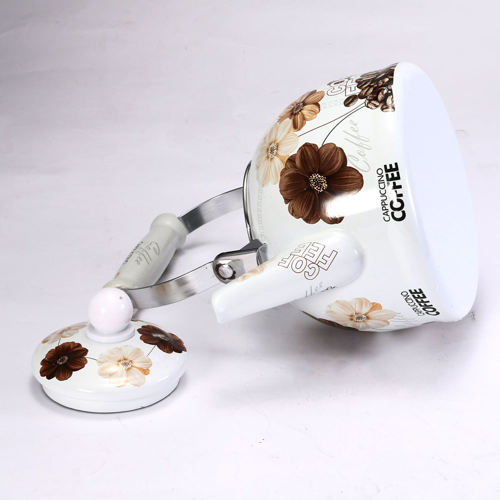 2L Chinese Traditional Enamel Teapot Vintage Loose Leaf Tea Coffee Pot Kettle Enamel Coated Steel Vintage Style Teapot