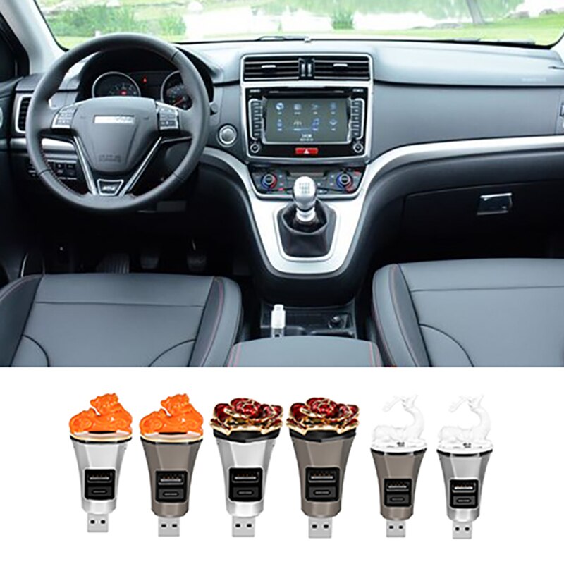 Universal USB Mini Air Purifier Aroma with USB Port for Office Home Car