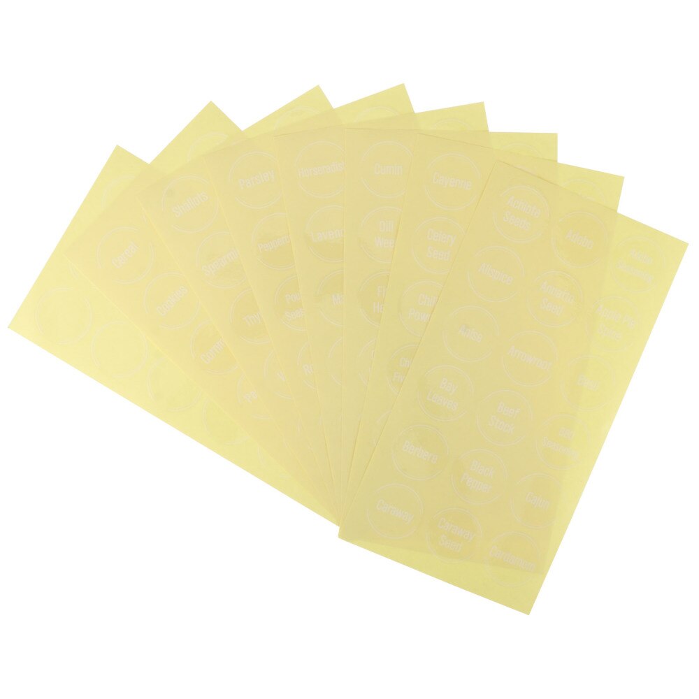 8 Vellen 144Pcs Ingrediënten Naam Label Decals Spice Labels Voor Thuis
