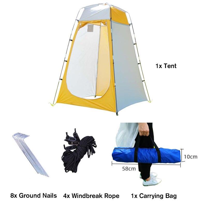 Bærbart udendørs brusebad omklædningsrum camping telt husly strand privatliv toilet telt til udendørs camping cykling