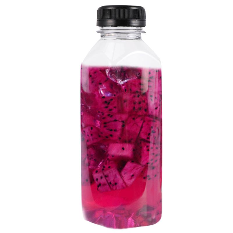 10PCS 400ml Transparent Empty Storage Containers Disposable PET Bottles with Lids for Beverage Drink Bottle Juice Bottle Jar