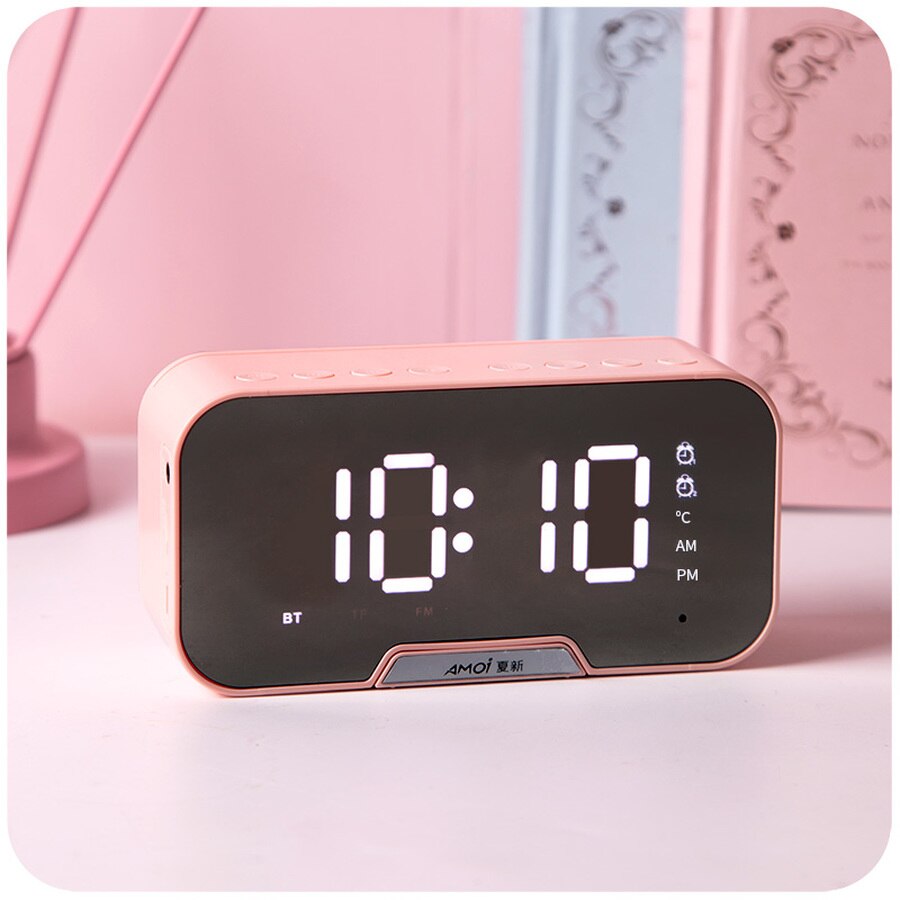 Digital Alarm Clock Radio with Bluetooth Speaker Alarm Clock Digital Wecker Digital Sleep Led Backlight Led Monitor LED HH50NZ