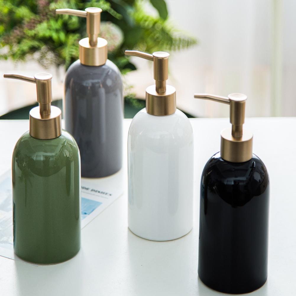 420ml keramiska flytande tvål dispenser schampoflaska hand sanitizer dusch gel tvål flaska hand tvål dispenser tom pumpflaska